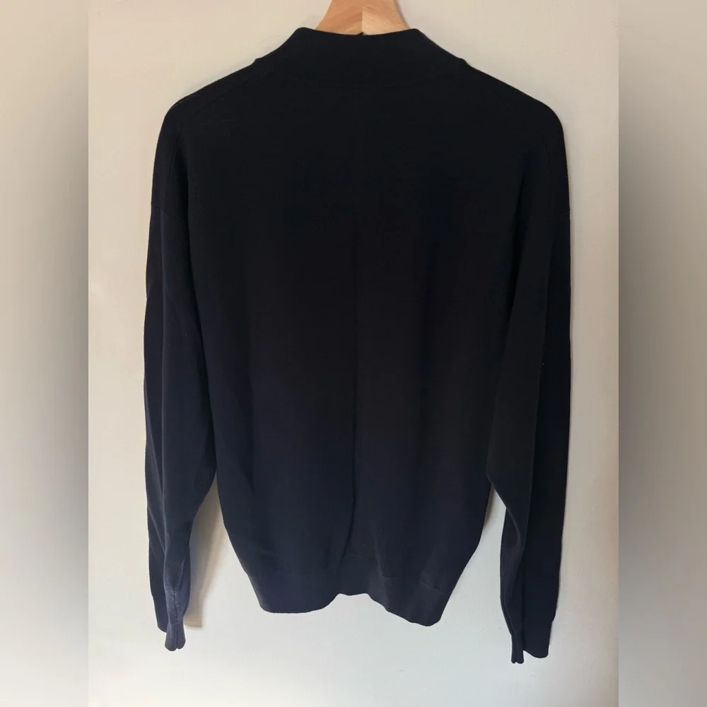 The Row Navy Crema MockNeck Sweater S NWOT - Picture 3 of 6
